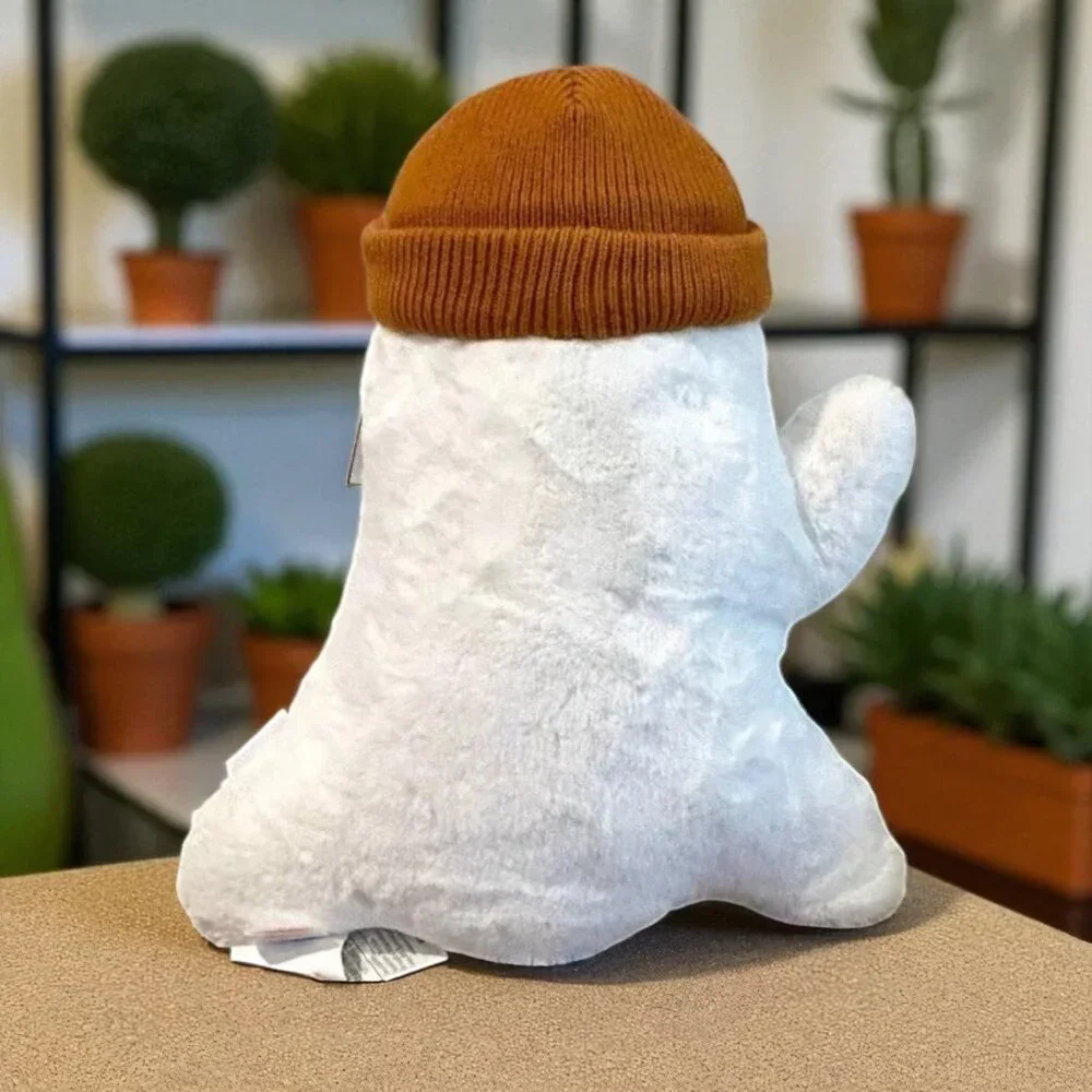 Martha Stewart Ghost Shaped Pillow with Football and Beanie Soft Plushie NEW!